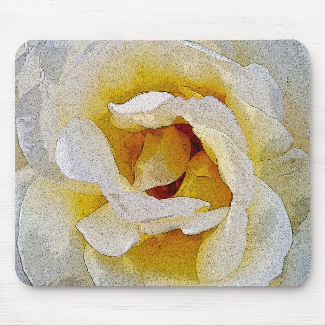 Weiß bis Gelb Mousepad (Vorne)