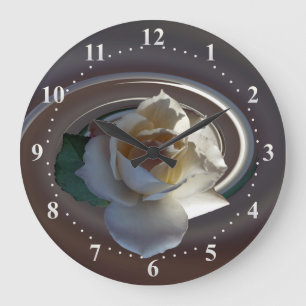 weiß bis lila große wanduhr