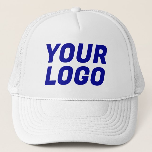 Weiß & Blau CUSTOM Truckerkappe (Vorderseite)