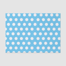 Weiß & blau große mittelgroße Polka-Dot-Party Seidenpapier