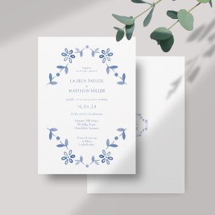Weiß + Blau Moderne Blumenhochzeit