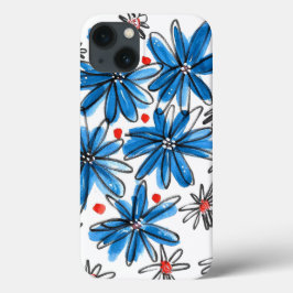 Weiß-blaue Blume Case-Mate iPhone Hülle