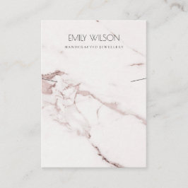 WEISS, BLUSH PINK MARBLE TEXTURE NECKLACE DISPLAY VISITENKARTE