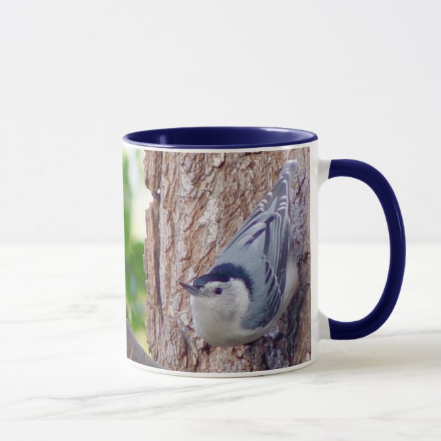 Weiß breasted Kleiber-Vogel-Tasse Tasse (Rechts)
