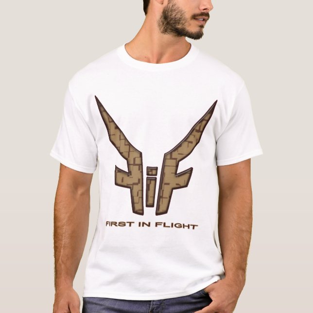 Weiß/Brown Pradigy T-Shirt (Vorderseite)