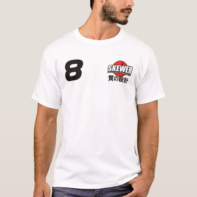 Weiß der Aufsteckspindel-JDM T-Shirt (Vorderseite)