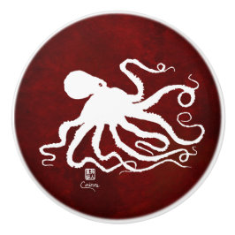 Weiß der Kraken-6 auf rotem L - Griff