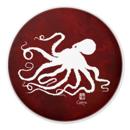 Weiß der Kraken-6 auf rotem R - Griff