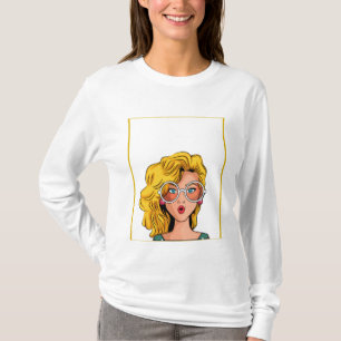 Weiß der modernen Frauen T-Shirt