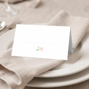 Weiß Einfache florale Hochzeitstisch-Platzkarte Platzkarte