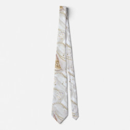 Weiß-Elfenbeinsilk und Elfenbeinmeisterpearls Krawatte