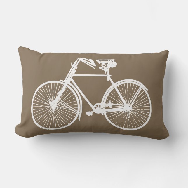 Weiß Fahrrad Laufkissen taube braune Lendenkissen (Vorderseite)