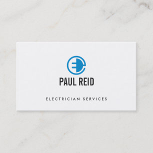 Weiß für Elektrische Logos Visitenkarte
