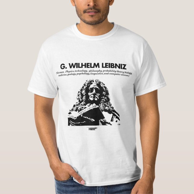 Weiß G. Whilelm Leibniz T - Shirt (Vorderseite)