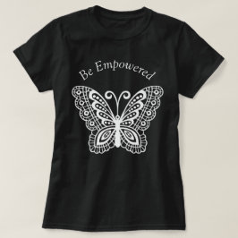 Weiß Geblüht Schmetterling Inspiration T-Shirt