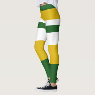 Weiß, gelb, grün, gestrichen leggings