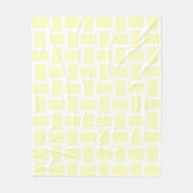 Weiß-gelbe Pastellfarben-Design Fleecedecke (Vorderseite)