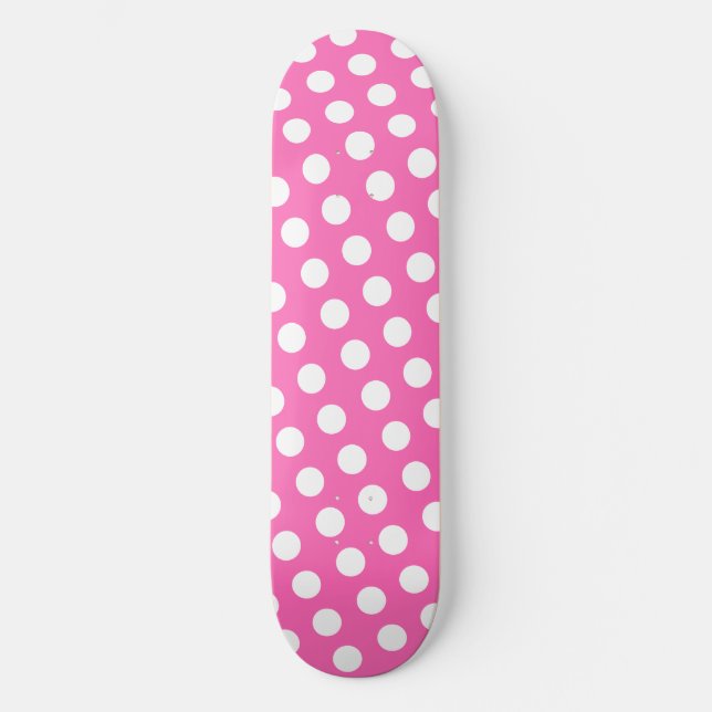 Weiß gepunktetes Muster Skateboard (Vorderseite)