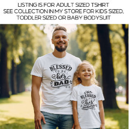 Weiß gesegneter Vater Matching Vatertochter T-Shirt