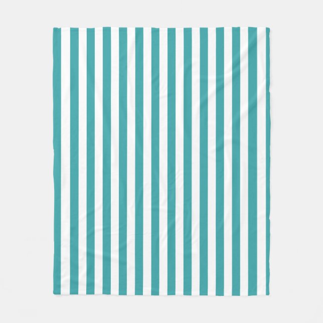 Weiß gestreifte Trend-Farben modern Fleecedecke (Vorderseite)