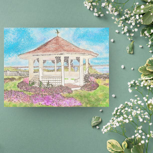 Weiß gestrichener Pavillon in Cape Cod Postkarte