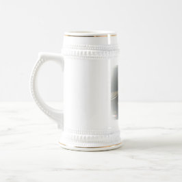 Weiß/Gold 22oz, Stein Bierglas