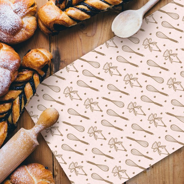 Weiß & Gold Backform Whisky & Piping Bag Muster Seidenpapier (Von Creator hochgeladen)