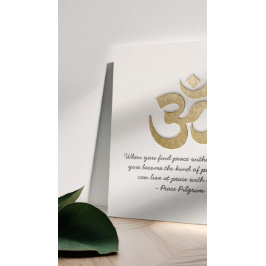 Weiß & Gold OM Symbol YOGA Meditation Instructor Poster