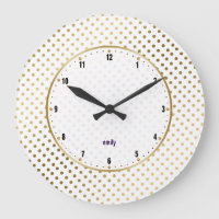 Weiß & Gold Polka Dots Muster