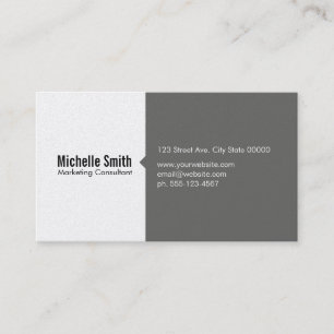 Weiß & Grau auf Gold Visitenkarte