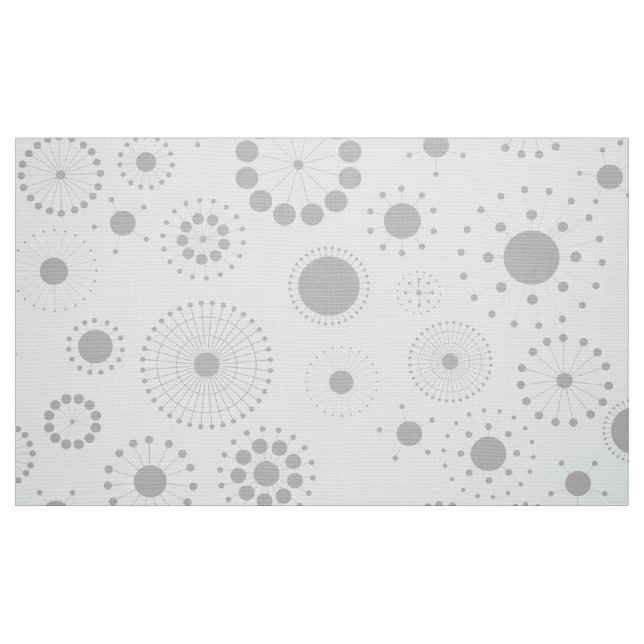 Weiß & Grau Modernes geometrisches Muster Stoff (Fat Quarter (45,7 x 55,9 cm))