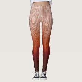 Weiß-graue Orange Rote Ober Streifen rustikal Leggings