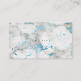 Weiß-graue türkisblaue Marmorplatte Vip Visitenkarte