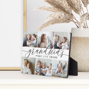 Weiß Großkinder machen Life Grand Foto Collage Fotoplatte
