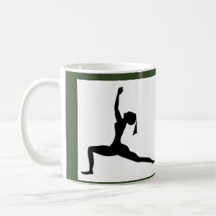 Weiß / Grün: Klassische Tasse/Kaffeebecher Kaffeetasse