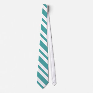 Weiß & hell Blau Streifen Krawatte Männer