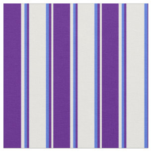 Weiß, Indigo und Royal blau gefärbte Linien Stoff