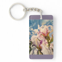 Weiß Irises Schlüsselkette
