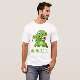 weiß Krokodil T-Shirt