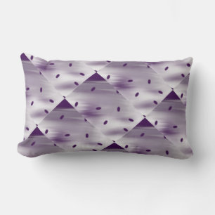 Weiß, Lavendel, dunkle lila Ovale Pillow Lendenkissen