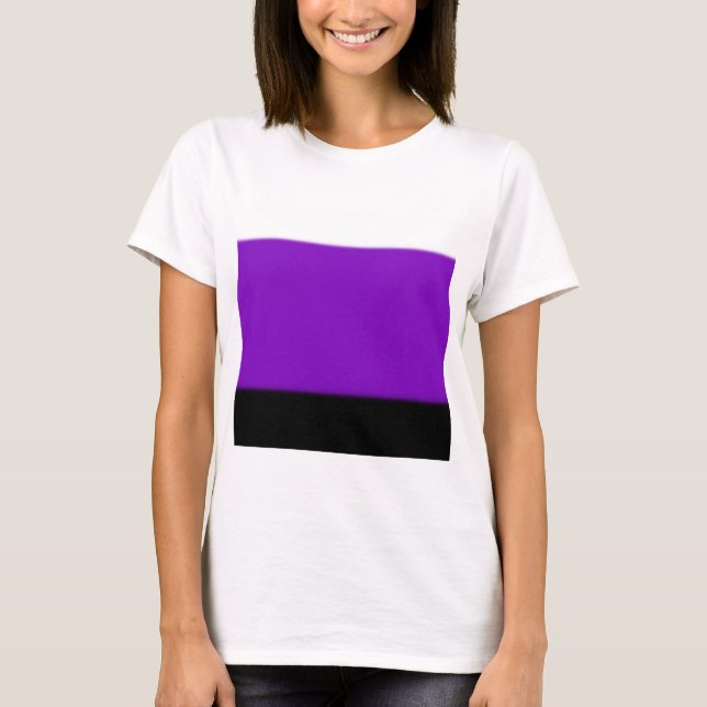 Weiß, Lila und Schwarz Ombre T-Shirt (Vorderseite)