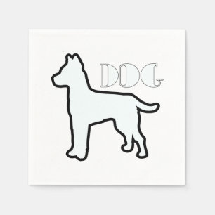 Weiß Logo des Hundes Serviette