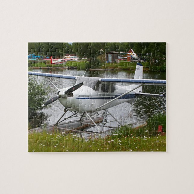 Weiß, Marineschiffe und graues Flugzeug, Alaska (Horizontal)