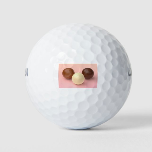 Weiß-, Milch- und Schokoladenbälle Golfball (Vorderseite)