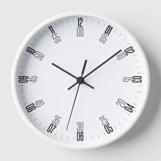 Weiß Minimalistisch mit einzigartigem numerischem  Uhr