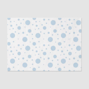 Weiß mit blauen Punkten Seidenpapier