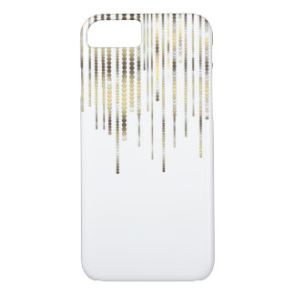 Weiß mit Goldstrang-Münzen-Disc-Luxusschein Case-Mate iPhone Hülle