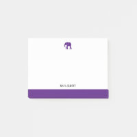 Weiß mit Lila Elefant & Border & Name