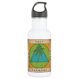 Weiß mit Logo-Flasche Edelstahlflasche