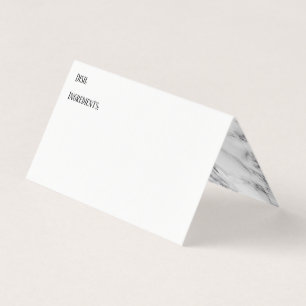 Weiß mit Marmor Inside Recipe Zent Cards Visitenkarten